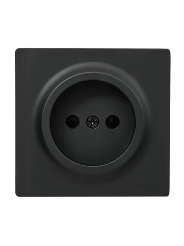Розетка 1-мест. без заземл. LETO ПБТ черн. бархат LEZARD 752-4200-121B