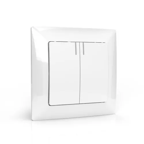 Выключатель 2-кл. СП AVA 10А IP20 с индикатором в сборе бел. TOKOV ELECTRIC TKL-AV-V2IF-C01 фото 3