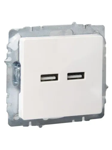 Розетка BRITE USB A+A 3.1А РЮ10-1-БрЖ механизм жемчуж. IEK BR-U21-D31-K36 фото 6