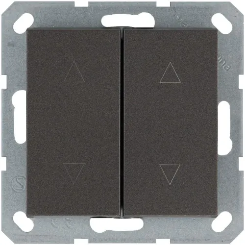 Выключатель для жалюзи 2-кл. 10А IP20 механизм мокко Jasmart G3028Z