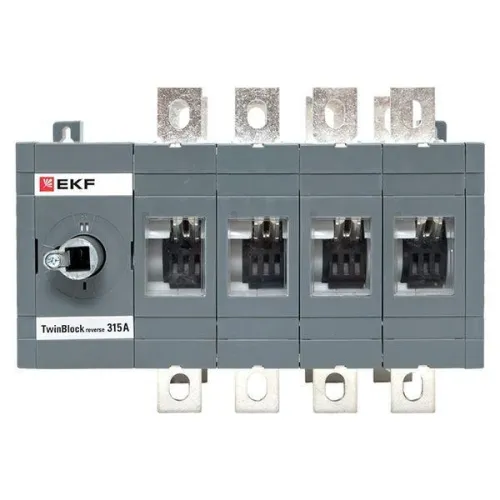 Рубильник 4п 315А реверсивный без рукоятки управления TwinBlock EKF tb-s-315-4p-rev фото 2