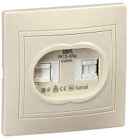 Розетка компьютерная 2-м СП Кварта РК12-ККм крем. GENERICA KV-K20-K33