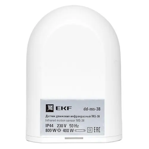 Датчик движения (ИК) MS-38 настен. 800Вт 180гр. до 12м IP44 PROxima EKF dd-ms-38 фото 7