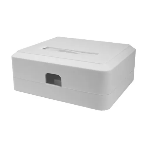 Корпус розетки для двух вставок типа Keystone Jack бел. SUPRLAN 10-0311 фото 2