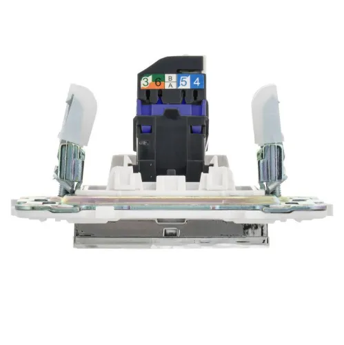 Розетка компьютерная RJ45 кат.6 SKANDY SK-K02N никель IEK SK-K10-2-K50 фото 4