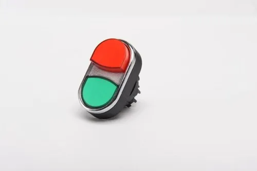 Головка для кнопки сдвоенной выступающей красн./зел. EMAS BDK21KY