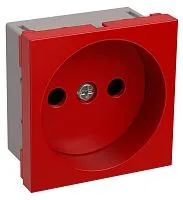 Розетка 1-м 2мод. РКС-20-22-П-К 45х45 без заземл. красн. PRIMER IEK CKK-40D-RSK2-K04-K