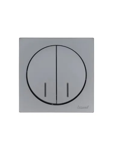 Выключатель 2-кл. СП OSEN 10А IP20 с подсветкой механизм сер. матов. LEZARD 743-7488-112 фото 3