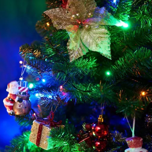 Гирлянда светодиодная "Твинкл Лайт" 15м 120LED мультиколор 6.9Вт 220-240В IP20 с контроллером провод ПВХ темн. зел. Neon-Night 303-059 фото 6