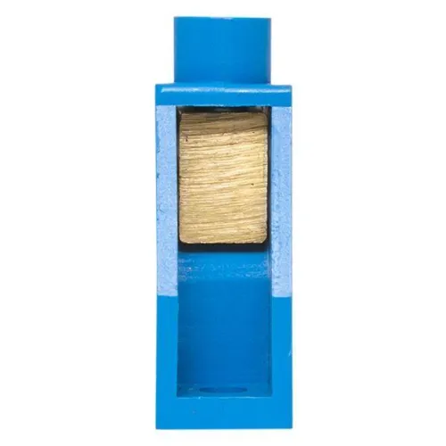 Шина нулевая N 8х12 10 отверстий синий нейлоновый корпус комбинированный латунь розн. стикер PROxima EKF sn0-125-10-dn-r фото 2