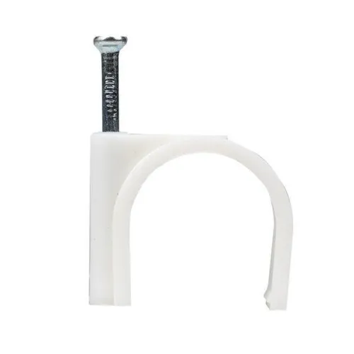 Скоба крепежная круглая с гвоздем d25мм пластик. (уп.50шт) EKF plcn-sr-25 фото 4