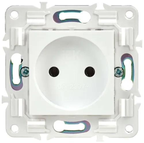 Розетка SKANDY 10А без заземл. без защ. шторок SK-R02W арктич. бел. IEK SK-R10-10-K01 фото 6