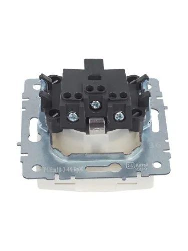 Розетка BRITE РСбш10-3-44-БрЖ 16А IP44 с заземл. защ. шторки с крышкой механизм жемчуж. IEK BR-R16-16-44-K36 фото 4