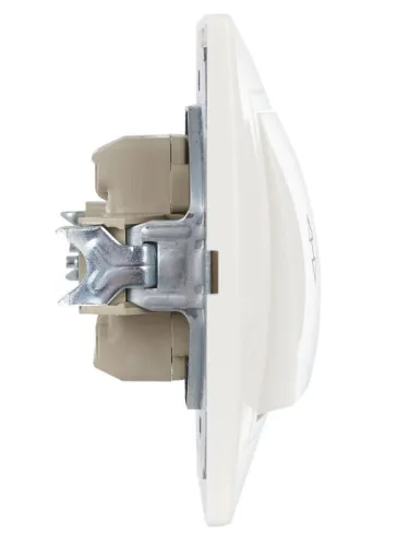 Переключатель проходной 2-кл. СП Кварта 10А IP20 ВСп10-2-0-КБ бел. IEK EVK22-K01-10-DM фото 2