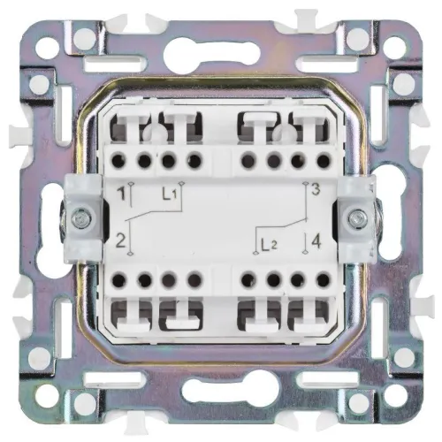 Выключатель проходной 2-кл. SKANDY 10А SK-V05Gr сер. IEK SK-V22-0-10-K03 фото 5