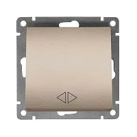 Переключатель перекрестный 1-кл. СП Афина 10А IP20 механизм шампань UNIVersal A0024-Br