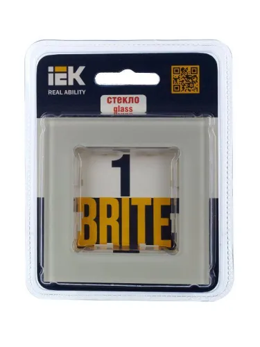 Рамка 1-м BRITE РУ-1-2-БрВа стекло ванильн. IEK BR-M12-G-K10 фото 5