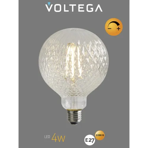 Лампа светодиодная филаментная Loft 271 YX-G125175LFFEC01 4Вт 2200К E27 DIM Voltega 8574 фото 7