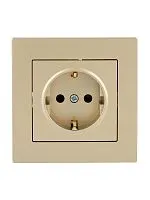 Розетка VESNA с защитой от детей ПБТ зол. LEZARD 742-3688-124B