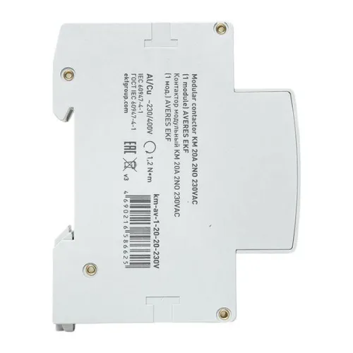 Контактор модульный КМ 20А 2NО 230В AC (1 мод.) AVERES EKF km-av-1-20-20-230V фото 8