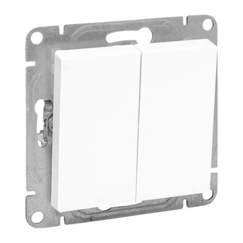 Выключатель проходной 2-кл. СП Эпика механизм бел. EKF UP1-SWW-21