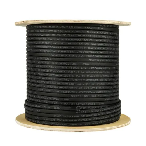 Кабель греющий саморег. 16КНС 2ЛТГ-ЭЛ-65/85 экранированный взрывозащ. Ex UV 16Вт/м 200м Rexant 51-0250 фото 4