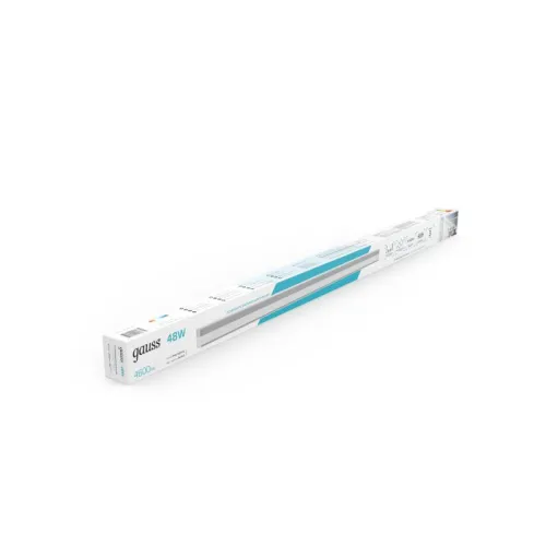 Светильник светодиодный Shop Lighting 48Вт 4000К IP40 4600лм 1180х70х55мм ДПО подвесной линейный матов. рассеив. бел. GAUSS 883525248 фото 4