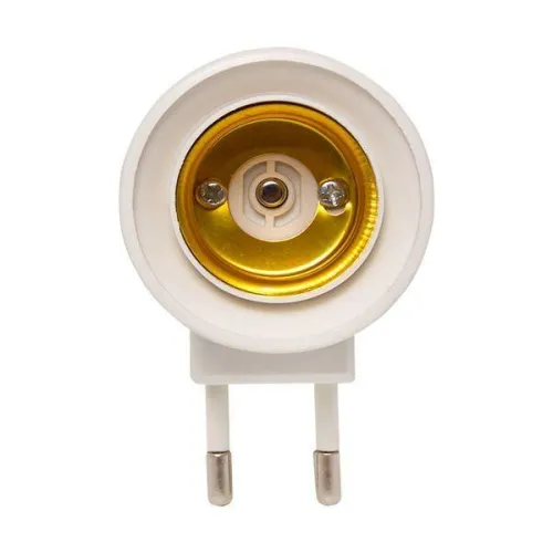 Переходник вилка-Е27 с выкл. бел. EKF ADF-E27-s-w фото 3