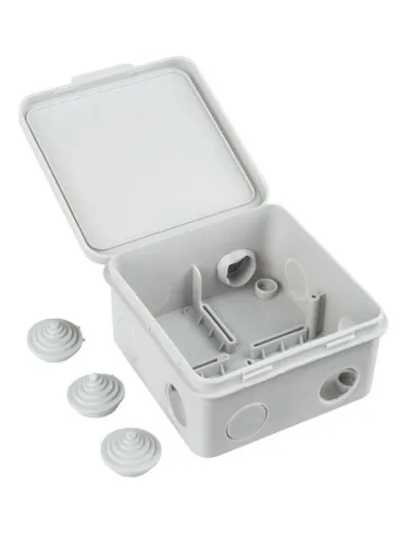 Коробка распаячная ОП 100х100х50 IP54 КМ41256 откид. крышка 8 вводов (7035) IEK UKO31-100-100-050-K03-54 фото 3