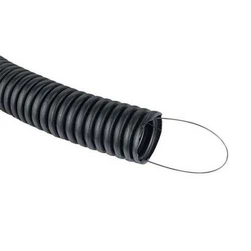 Труба гофрированная ПНД d32мм с протяжкой черн. (уп.50м) Plast PROxima EKF tpnd-32n фото 3