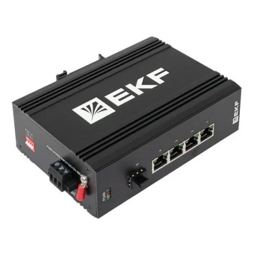 Коммутатор неуправляемый промышленный U-1GX/SFP-4GTP 1 порт 1000Base-X SFP 4 порта 10/100/1000Base-T(X) RJ45 c PoE монтаж на DIN-рейку TSX EKF TSX-U-1GX/SFP-4GTP фото 10