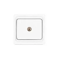 Розетка телевизионная TV 1-м СП Валери бел. UNIVersal В0027