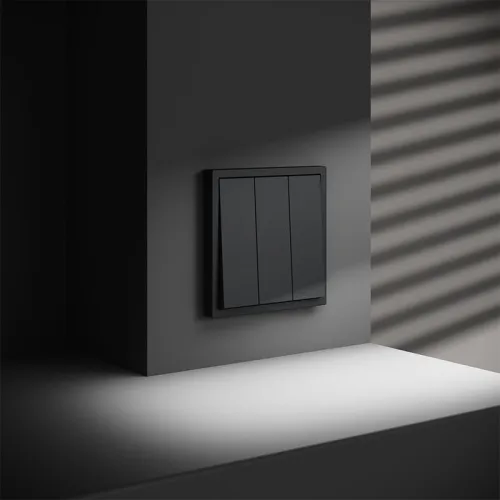 Выключатель 3-кл. СП S70 10А механизм графит Voltum VLS030107 фото 5