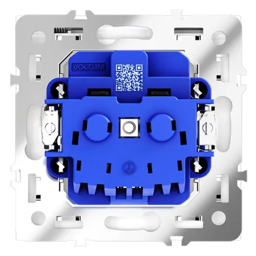 Розетка 1-м СП S70 16А с заземл. защ. шторки + крышка механизм кашемир Voltum VLS040303 фото 2