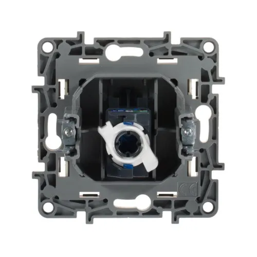 Розетка компьютерная 1-м СП Etika RJ45 кат.5E UTP механизм сл. кость IEK 672341 фото 3