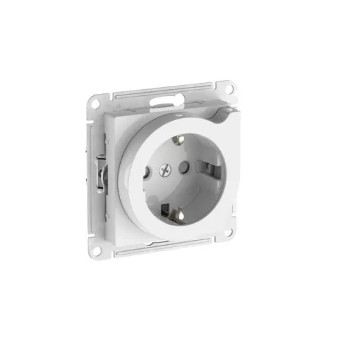 Розетка AtlasDesign 16А с заземл. защ. шторки с выталк. быстрозажим. клем. механизм бел. SE ATN000147S
