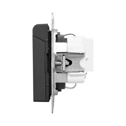 Розетка СП Эпика 16А IP44 с заземл. защ. шторки с крышкой механизм черн. EKF UP1-SOB-111-44 фото 14