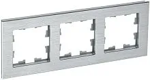 Рамка 3-м BRITE РУ-3-1-БрА металл алюм. IEK BR-M32-M-K47