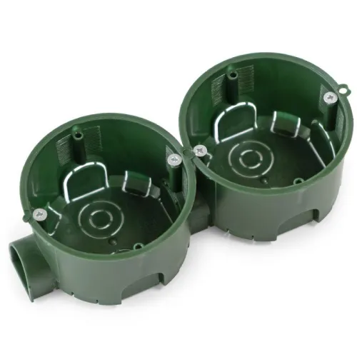 Коробка установочная безгалогенная (HF) 68х45 с саморезами и крышкой Промрукав 80-0560СКм фото 6