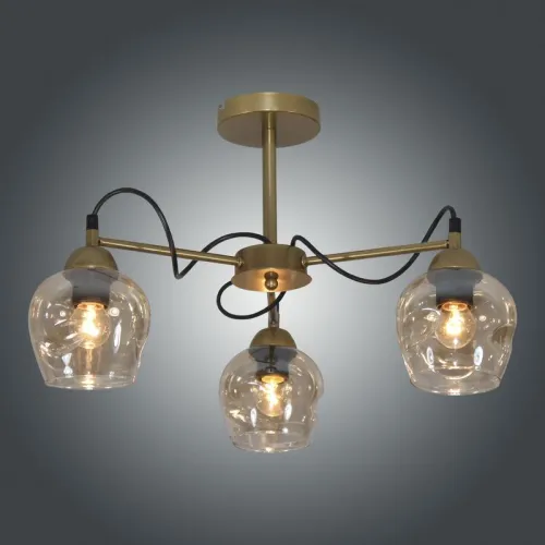 Светильник "Мирра" 131 (плафон 8268) НСБ 01-3х60-228 Е27 (ИМ) потолочный зол. Элетех 1005405270 фото 4