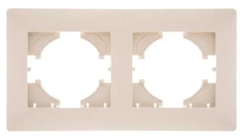 Рамка 2-м Bravo беж. GUSI С1020-003