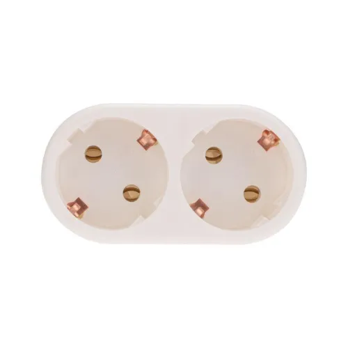 Разветвитель 2-м с заземл. 16А IP20 бел. Rexant 11-1075 фото 6