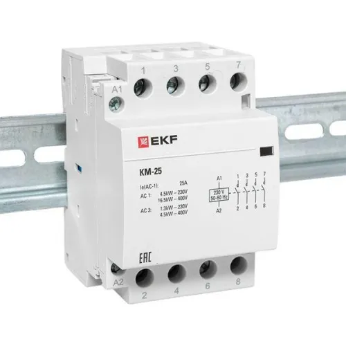 Контактор модульный КМ 25А 4NО (3 мод.) EKF km-3-25-40 фото 10