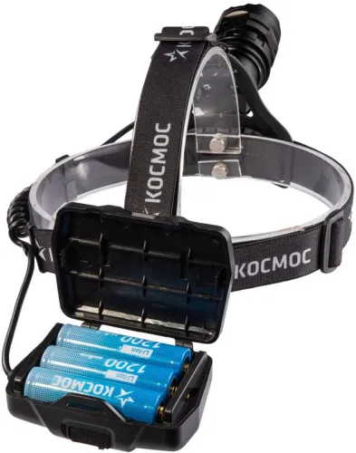 Фонарь налобный аккум. 10Вт Laser LED/Li-ion18650 3х1200мА.ч алюм. КОСМОС (KOC854Lit) фото 2