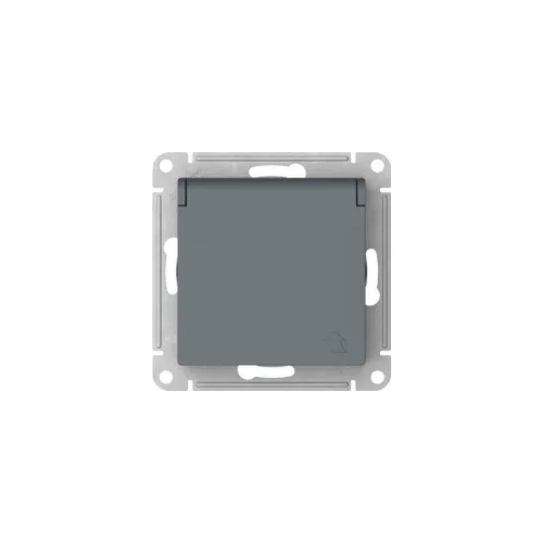 Розетка AtlasDesign 16А IP20 с заземл. защ. шторки с крышкой быстрозажим. клем. механизм грифель SE ATN000746S фото 3