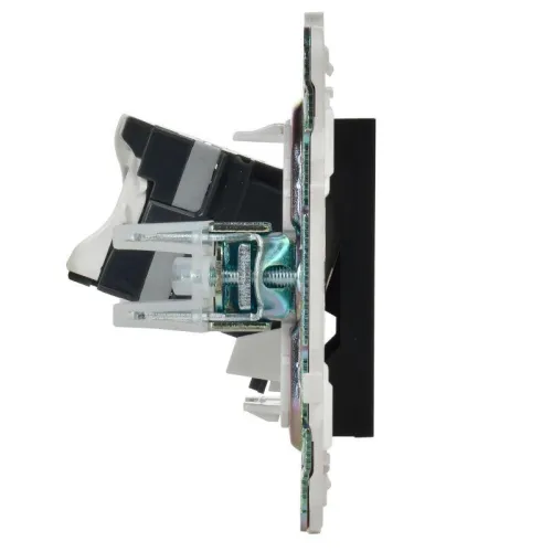 Розетка компьютерная RJ45 кат.5E SKANDY SK-K01Bl черн. IEK SK-K10-1-K02 фото 4