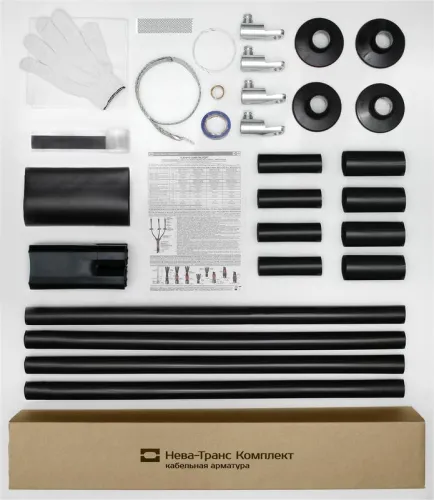 Муфта кабельная концевая наружн. установки 1кВ КНТпН 4х(35-50мм) с болт. наконечн. Нева-Транс Комплект 22020096