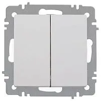 Выключатель Intro Accent 6-104-01 двойн. 10А-250В IP20 СУ AL/CU бел. Intro Б0063452