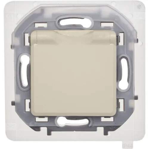 Розетка 1-м СП Inspiria 16А IP44 250В 2P+E защ. шторки с крышкой немецк. стандарт механизм сл. кость IEK 673741 фото 5