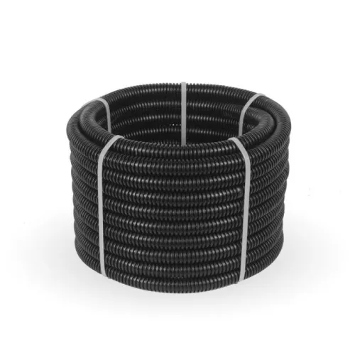 Труба гофрированная ПП легкая d внутр. 18.3мм d наружн. 25мм 350 Н безгалоген. (HF) стойкая к УФ черн. (уп.10м) Промрукав PR02.0422 фото 3